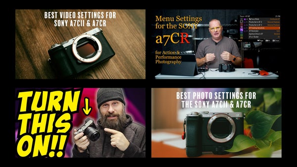 YouTube creators share their menu settings for the Sony Alpha 7CR